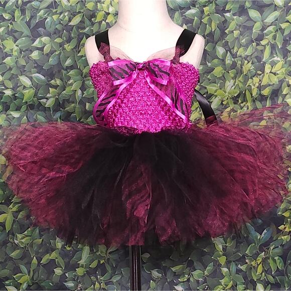 BLACK FRIDAY SALE Toddler Animal Print Tutu Dress & Hair Clip Sz.12 Mo. - 2T NWT - Picture 8 of 16